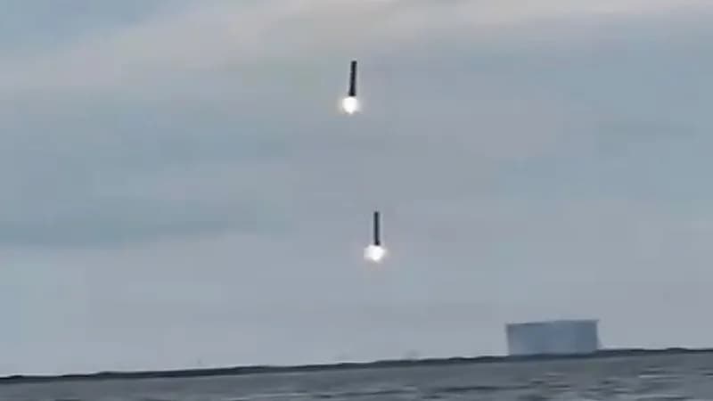 لحظة هبوط صاروخين لمراقبة العواصف الشمسية ..فيديو