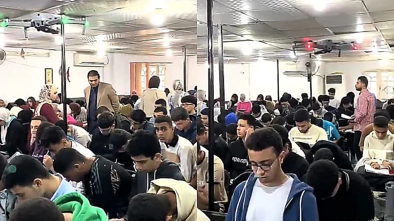 أستاذ جامعي يرصد حالات الغش في قاعة الامتحانات بطريقة مبتكرة! .. فيديو