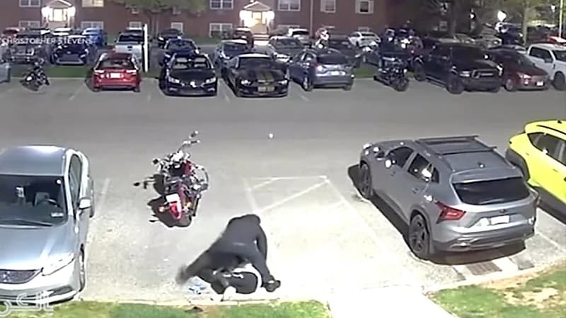 لحظة تعرض امرأة لاعتداء عنيف.. فيديو