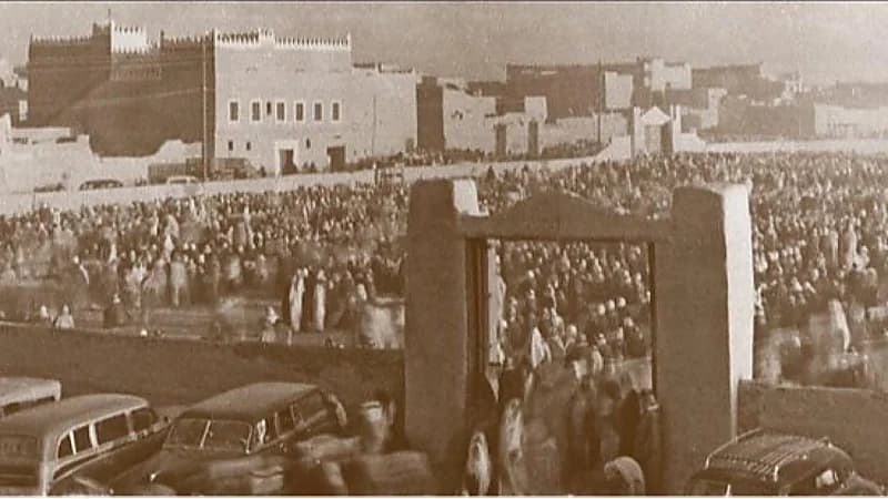 لقطات نادرة لمصلى العيد جنوب الرياض قبل 73 سنة