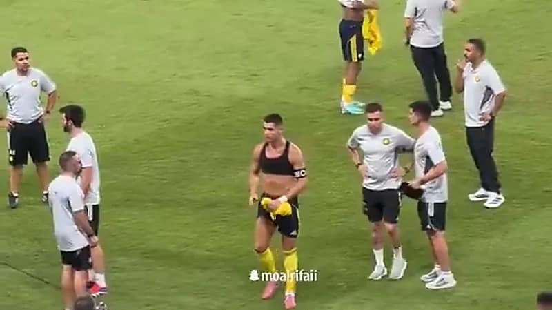 لاعب الرياض يثير الجدل بطلبه قميص رونالدو .. فيديو