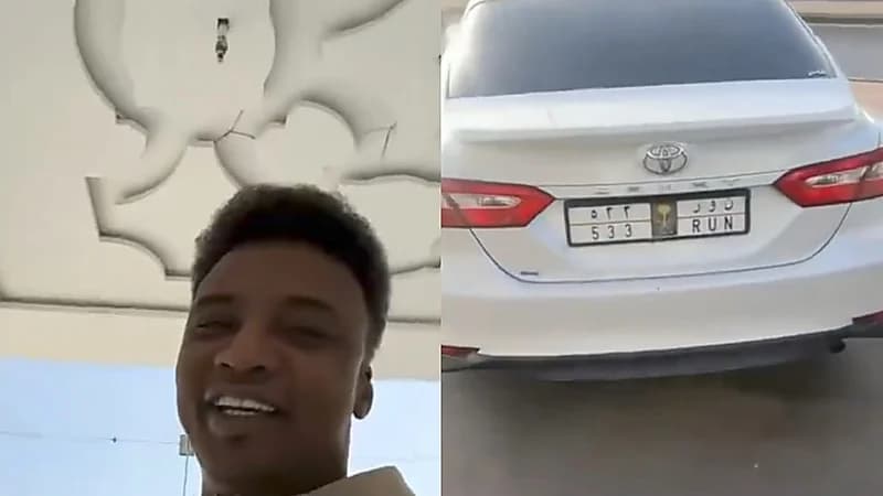 شاب يهدي محمد نور لوحة سيارة بحروف اسمه .. فيديو