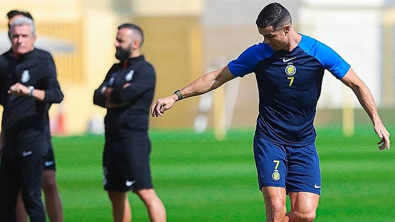 استمرار غياب رونالدو عن التدريبات بسبب إصابته