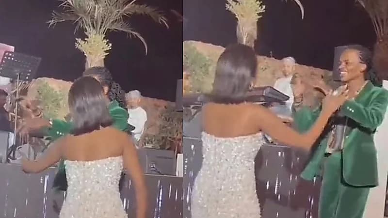 الفنانة داليا مبارك تتفاعل على الأنغام مع زياد المسفر .. فيديو