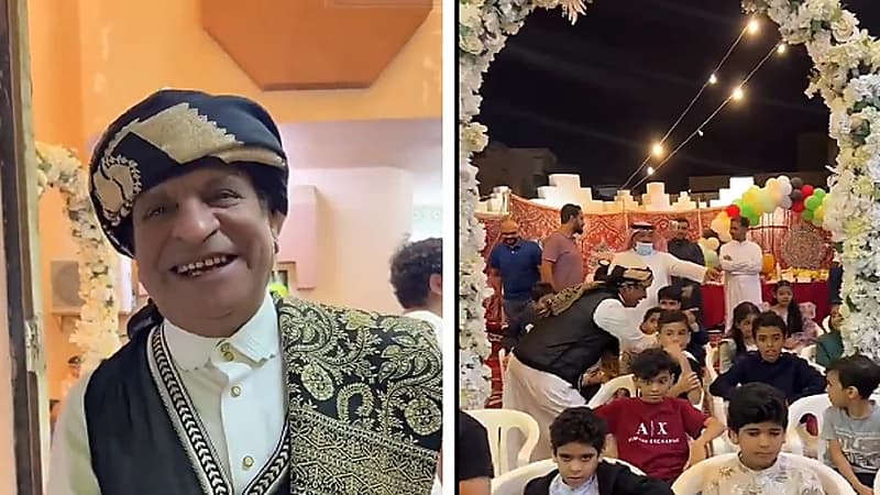 أب يجمع الأطفال للاحتفال بزواج ابنه في ينبع .. فيديو