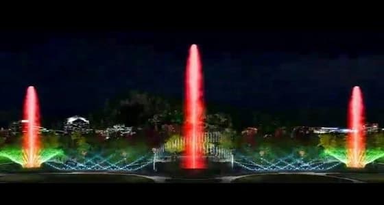 بالصور.. إنشاء أول نافورة تفاعلية بجازان