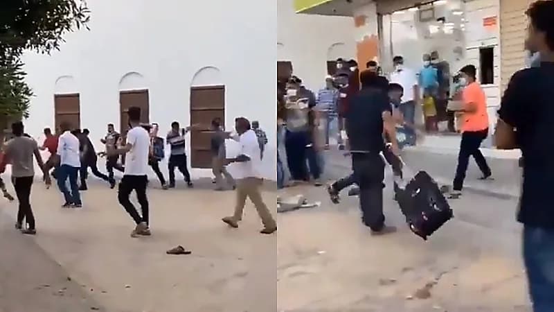 شاهد.. مضاربة عنيفة بنهار رمضان بين عمالة آسيوية في الهفوف