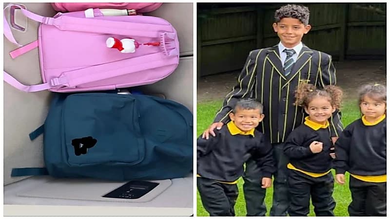 جورجينا توثق استعداد أبنائها للعودة إلى مدارسهم