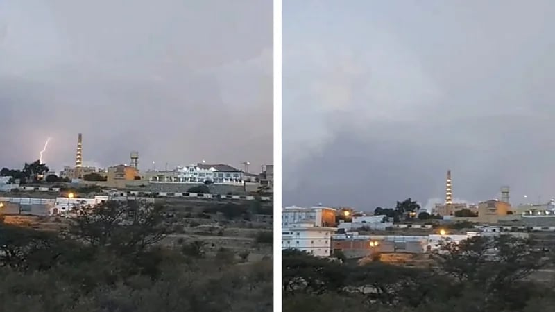 مشهد مهيب: الأذان يتداخل مع صوت الرعد في سماء النماص .. فيديو