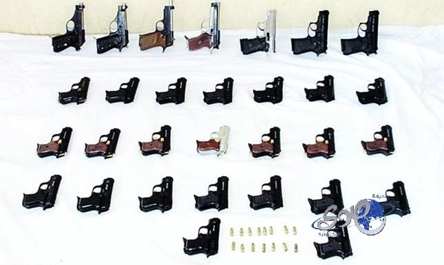 إحباط محاولة تهريب 174 مسدساً بجازان