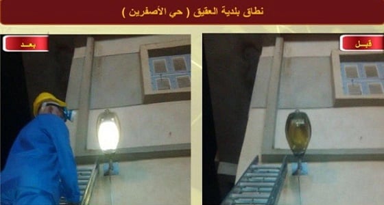 أمانة المدينة تنفذ أعمال الصيانة بحي الأصفرين وطريق الأمير سلطان