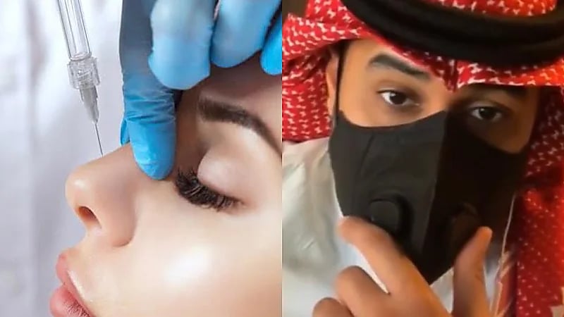 فتاة في حالة إنهيار : فقدت بصري بسبب إبرة فيلر أخذتها في أنفي ..فيديو