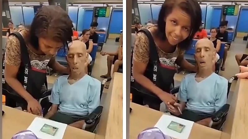 مشهد صادم .. برازيلية تصطحب جثة إلى البنك للحصول على قرض .. فيديو