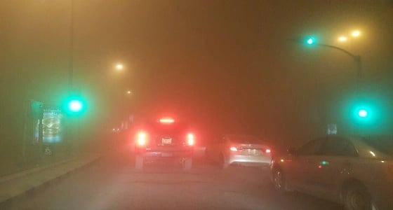 بالصور.. غبار كثيف يعطل الدراسة والرحلات الجوية بالحدود الشمالية