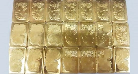 إحباط محاولة تهريب 21 سبيكة ذهبية قادمة من الرياض فى مطار شاه جلال