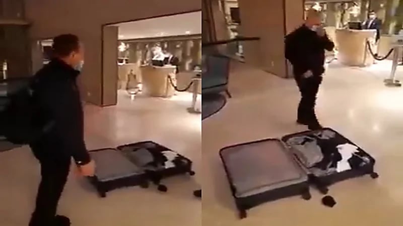 بالفيديو.. اعتقال رجل أعمال لبناني بتهمة سرقة "منشفة"