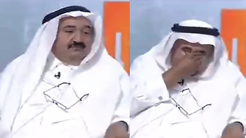 شاهد.. تركي الدخيل يُبكي قينان الغامدي على الهواء