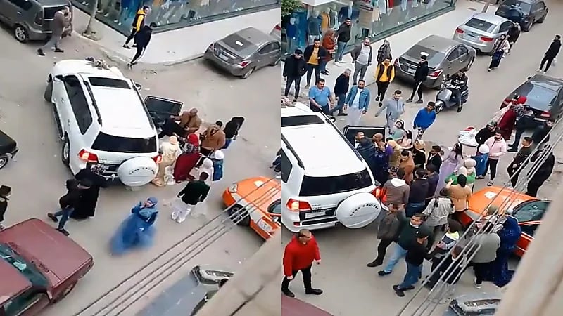 بالفيديو.. لحظة تعدي عريس على عروسه بالضرب المبرح قبل الزفاف