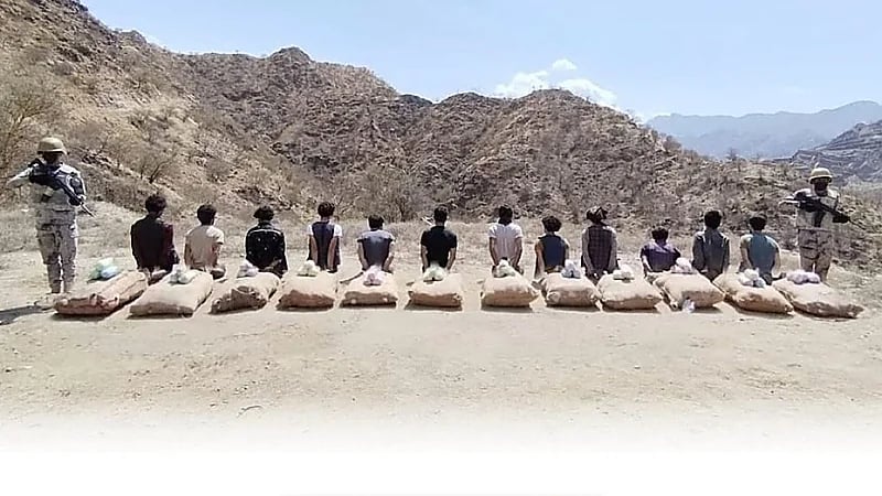 ضبط 12 مخالفًا لتهريبهم 180 كلجم من نبات القات المخدر بعسير