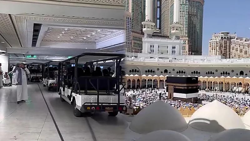 رعاية خاصة لذوي الإعاقة وكبار السن خلال طواف الوداع في صحن المطاف.. فيديو