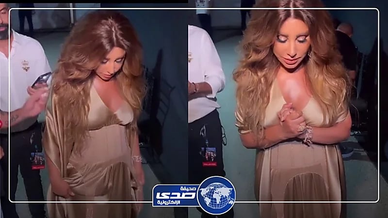 توتر نجوى كرم قبل لحظات من صعودها لمسرح حفلها بالمغرب .. فيديو