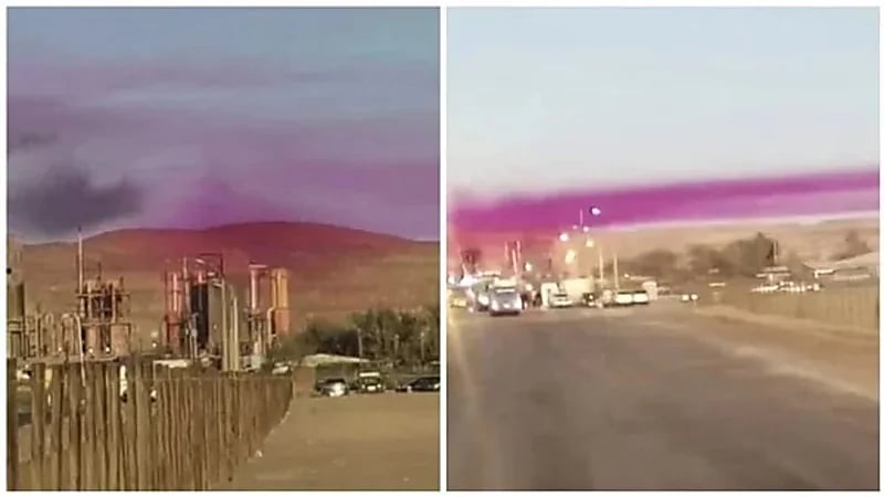 سحابة أرجوانية غامضة تثير الجدل (صورة)