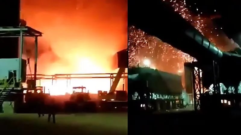 فيديو.. انفجار جديد في إيران يضرب معملًا للصلب