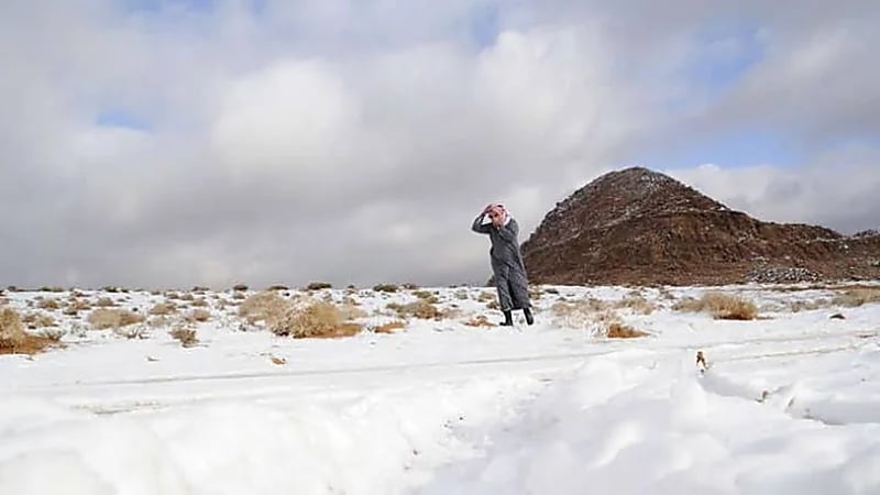 متحدث الأرصاد: موجة ثلجية قادمة من الأردن ستؤثر على مناطق بالمملكة "فيديو"