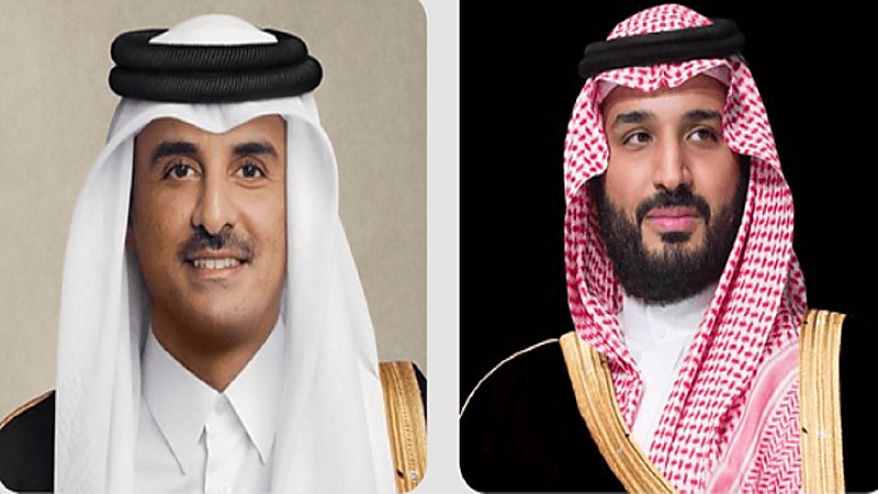 ولي العهد يبعث رسالة إلى أمير قطر