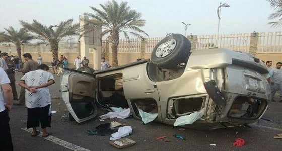 وفاة وإصابة 6 في حادث تصادم مروع لثلاث مركبات في جازان