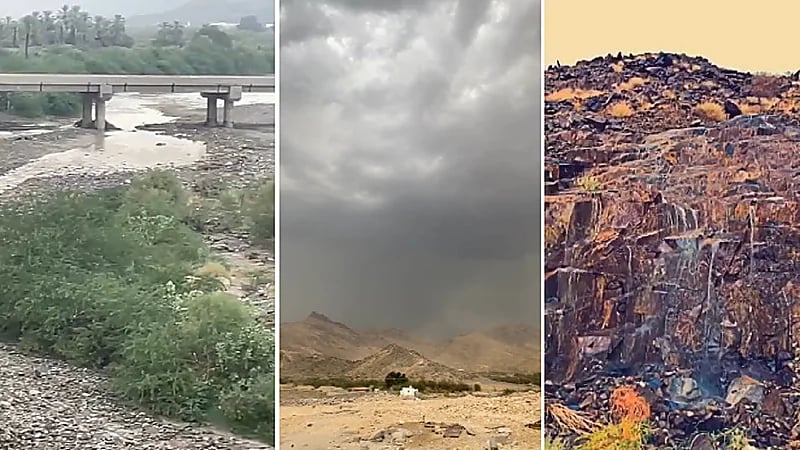 بالفيديو .. صواعق وعواصف وأمطار متفرقة على أضم وقراها