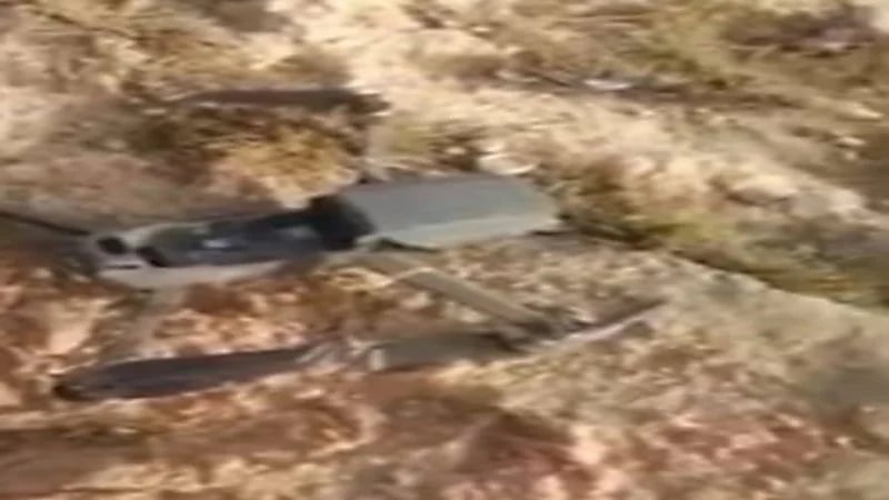 شاهد.. إسقاط طائرة حوثية مفخخة في صعدة 