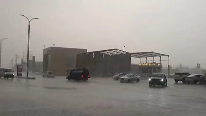 شاهد.. لحظة هطول أمطار غزيرة على جازان 