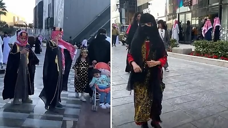 بالفيديو.. المواطنون يبدعون في الأزياء واللباس التراثي في “بوليفارد الرياض”
