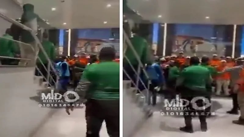 شاهد.. مشاجرة بين لاعبي الأهلي المصري والهلال السوداني بعد انتهاء المباراة 