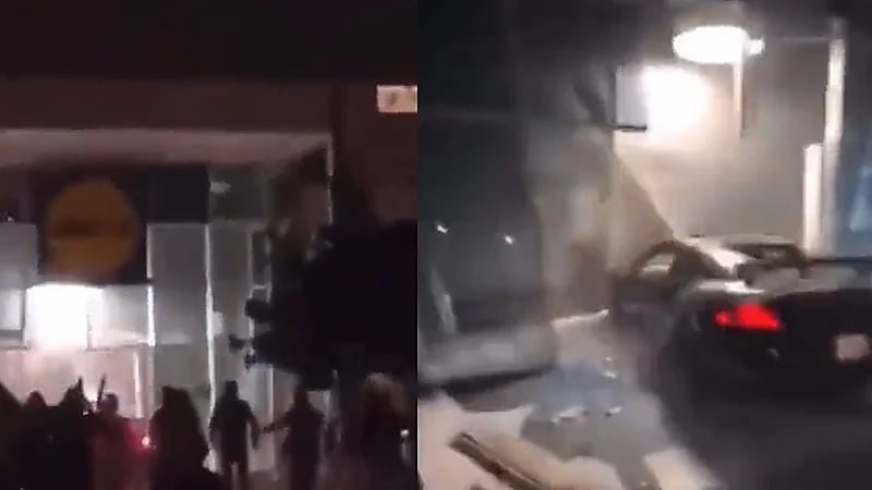 رجل يقتحم متجر بسيارة لامبورغيني مسروقة وينهب محتوياته في فرنسا .. فيديو