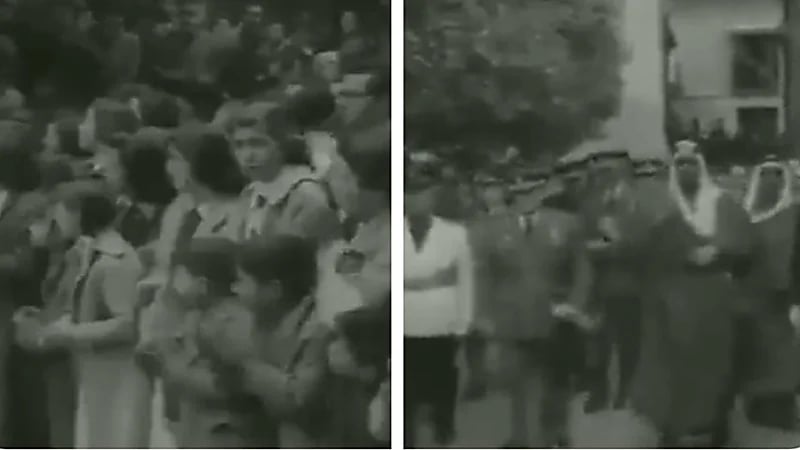 ظهور نادر للملك سعود أثناء زيارته الأندلس.. فيديو