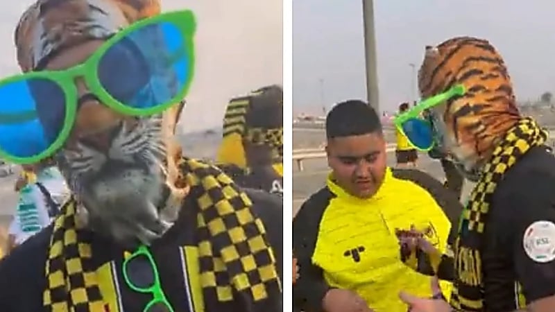 مشجع اتحادي يقدم 500 نظارة لجماهير الاتحاد .. فيديو