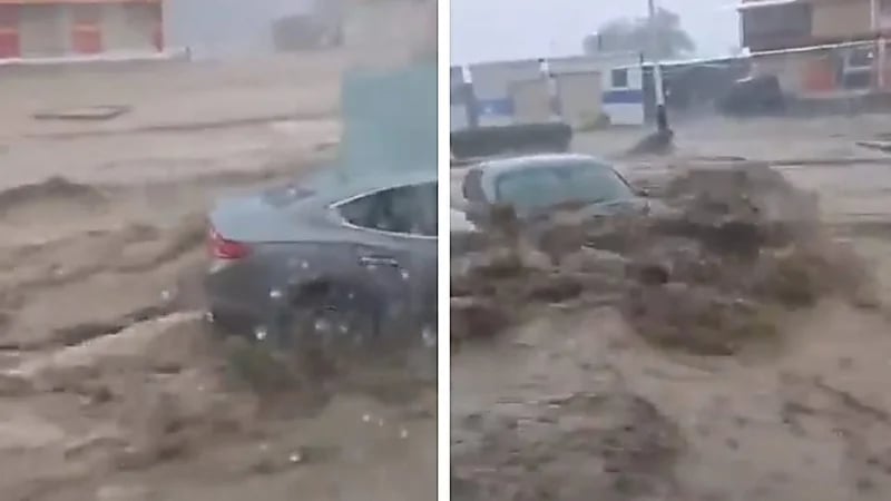 سيول جارفة تضرب العيص غرب المدينة المنورة .. فيديو