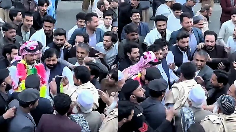 لأعماله الخيرية  ..  استقبال حافل لشاب سعودي في باكستان  ..  فيديو