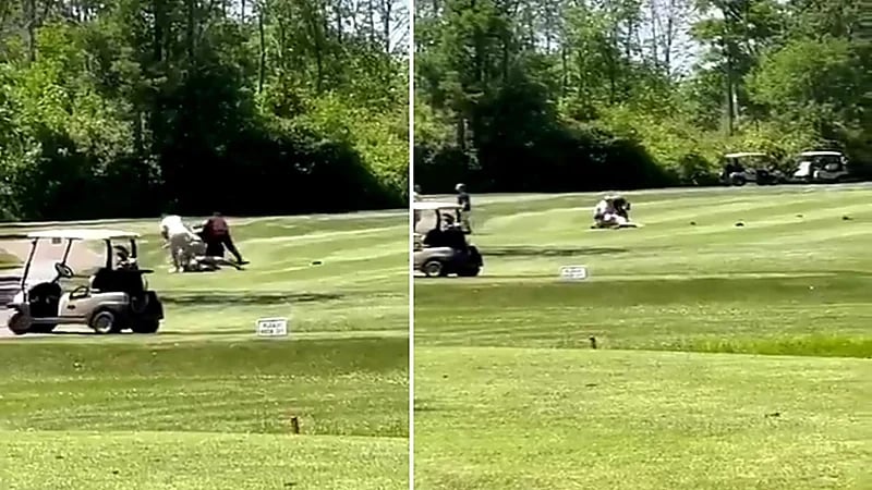 قتال عنيف بين 6 لاعبي جولف في كولومبيا البريطانية .. فيديو