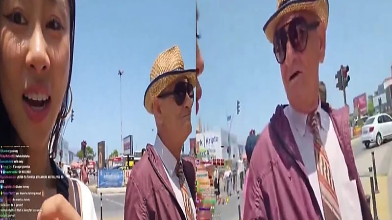 سائحة كورية تتعرض للتحرش من مسن تركي خلال بث مباشر.. فيديو