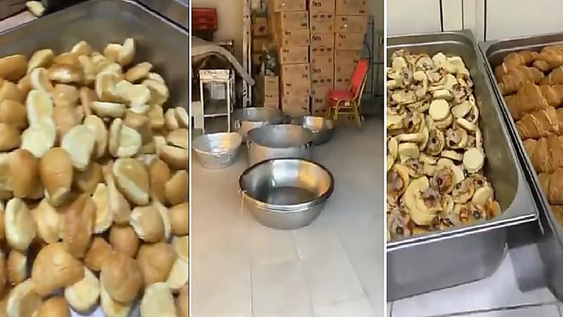 بالفيديو .. ضبط استراحة تحوّلت لمعمل لتجهيز البوفيهات المفتوحة بمواد غذائية فاسدة