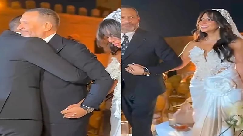 بكاء ماجد المصري في حفل زفاف ابنته.. فيديو