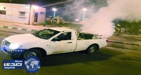 بلدية محايل تكثف أعمال الرش