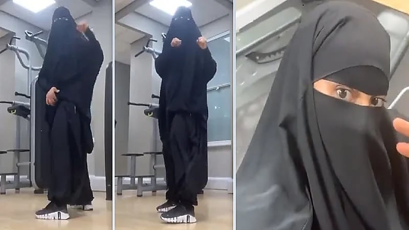 فتاة منقبة تستعرض مهاراتها في الكاراتيه .. فيديو