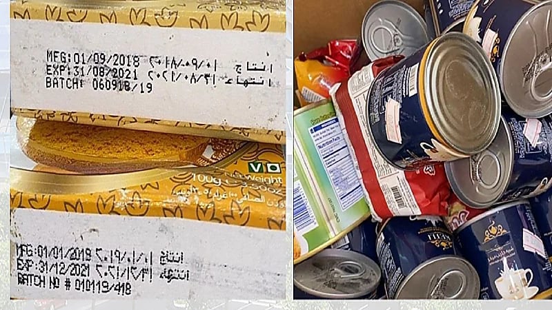 ضبط مواد عذائية منتهية الصلاحية في الطائف