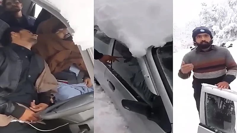 فيديو..مشهد مأساوي للحظة تجمد ووفاة أطفال ورجال بسبب الصقيع بباكستان