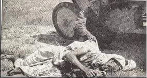 شاهد.. جثمان " عمر المختار " شيخ الشهداء بعد شنقه