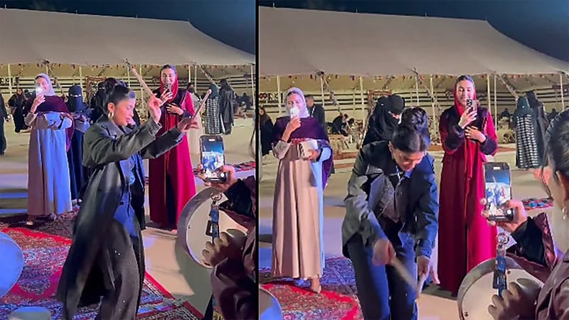 جود السفياني تثير إعجاب الحضور برقصة فلكلورية في "شتوية عساف".. فيديو